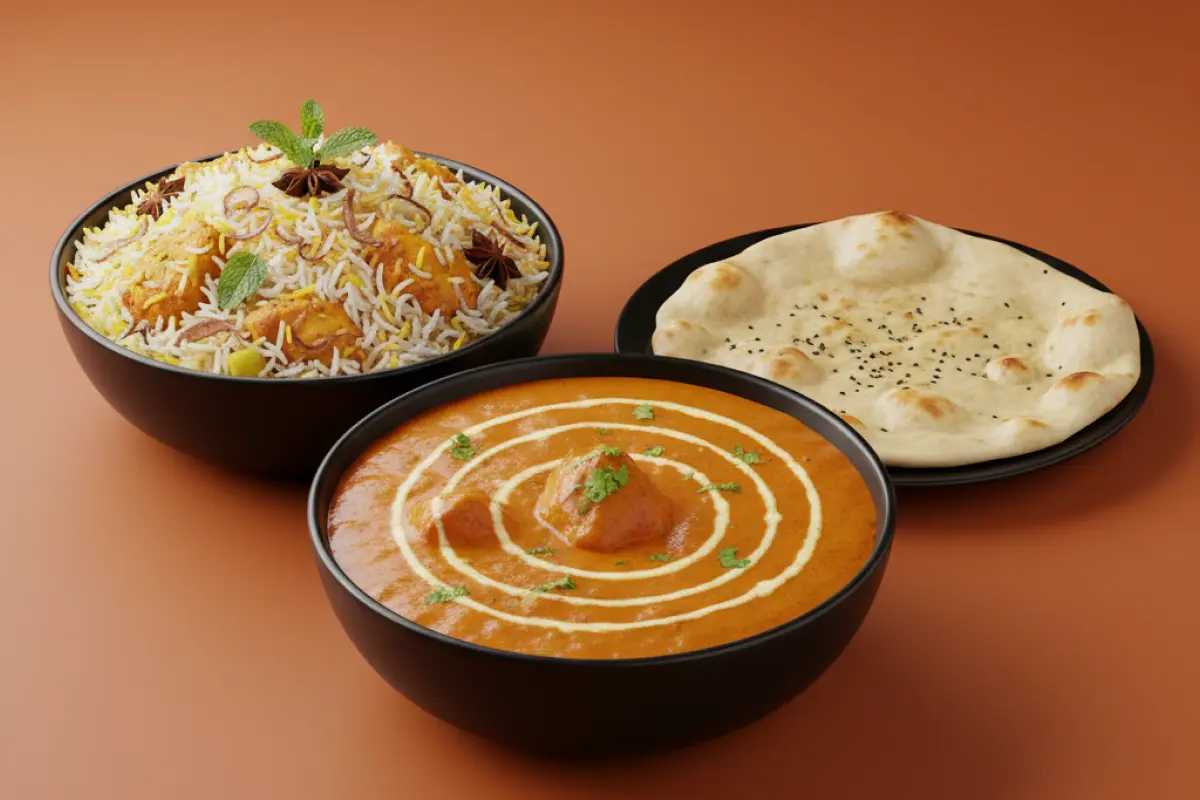 GBC Combo (Chicken Biryani, Butter Chicken, Garlic Naan)